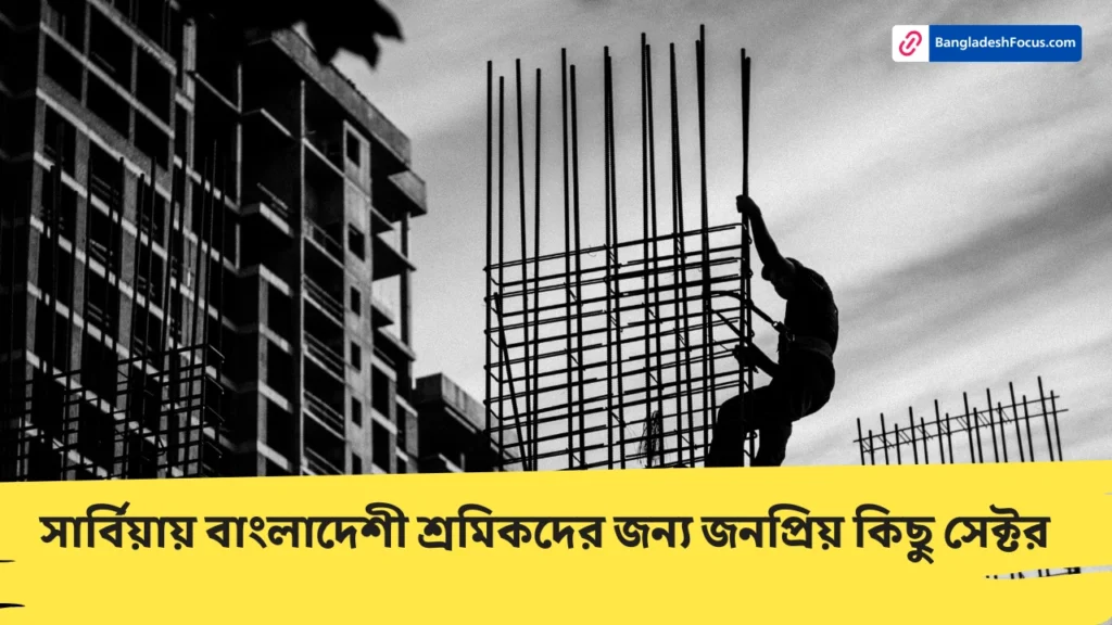 সার্বিয়ায় বাংলাদেশী শ্রমিকদের জন্য জনপ্রিয় কিছু সেক্টর